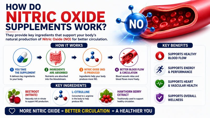 How Do Nitric Oxide Supplements Work Infographics
