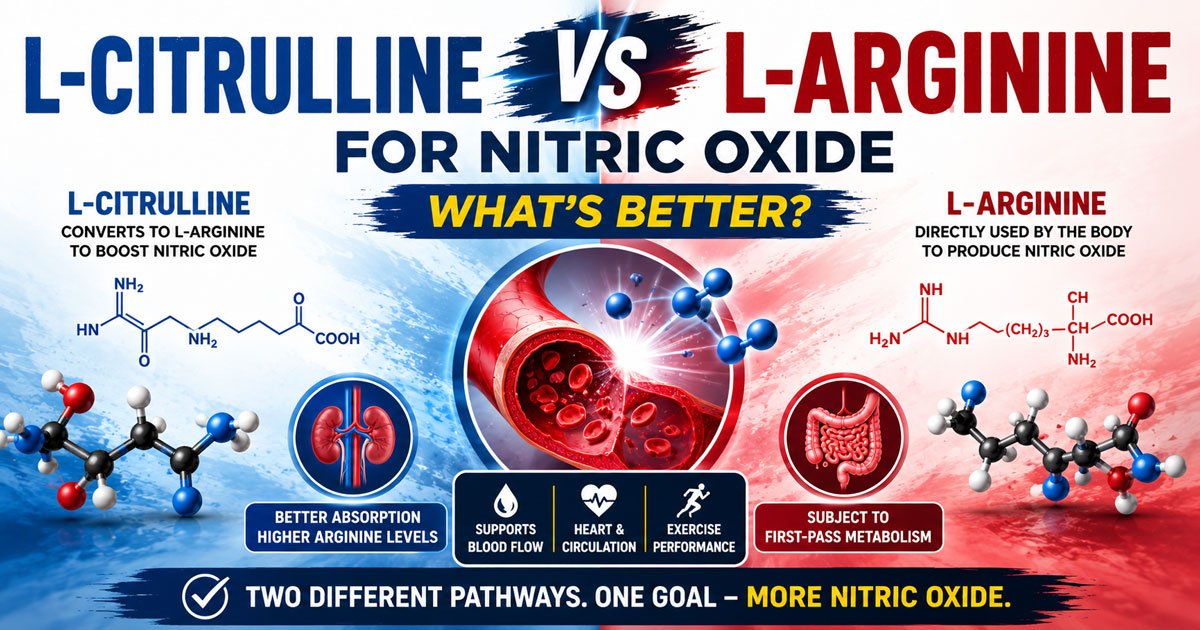 L-Citrulline vs L-Arginine for Nitric Oxide
